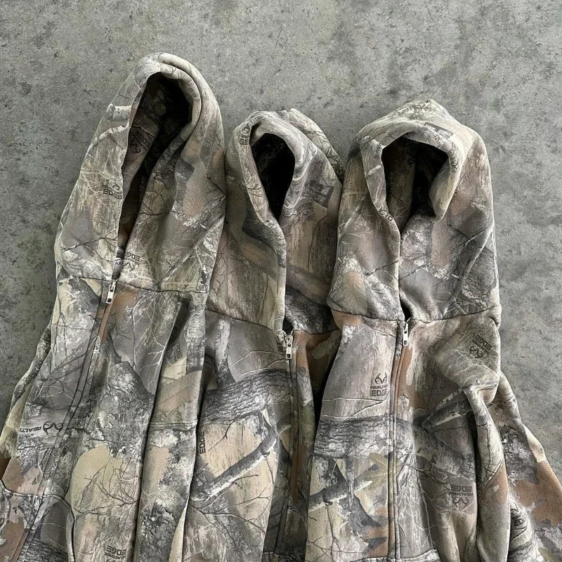 Camo Forest Zip-Up Hoodie