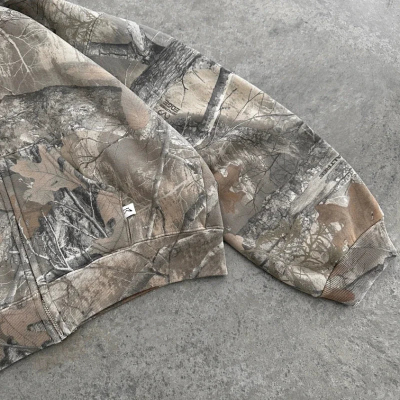 Camo Forest Zip-Up Hoodie