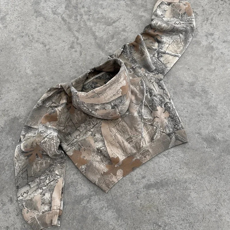 Camo Forest Zip-Up Hoodie