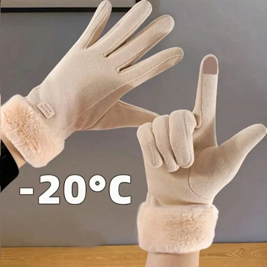 1pair Women's Thermal  Winter Gloves