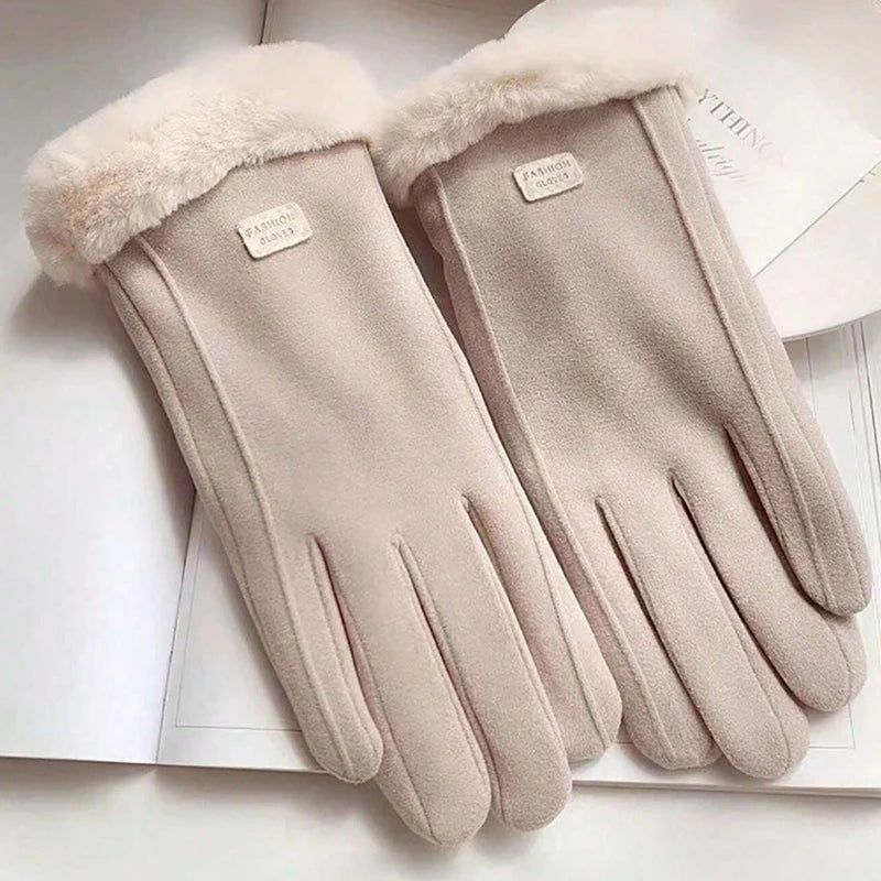 1pair Women's Thermal  Winter Gloves