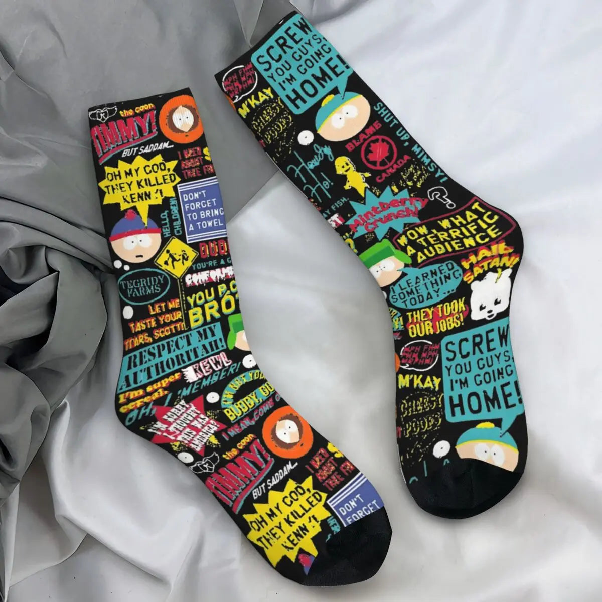 Cartoon Souths Socks Park Novelty Anti Bacterial Couple Socks Comfortable Pattern Climbing Socks
