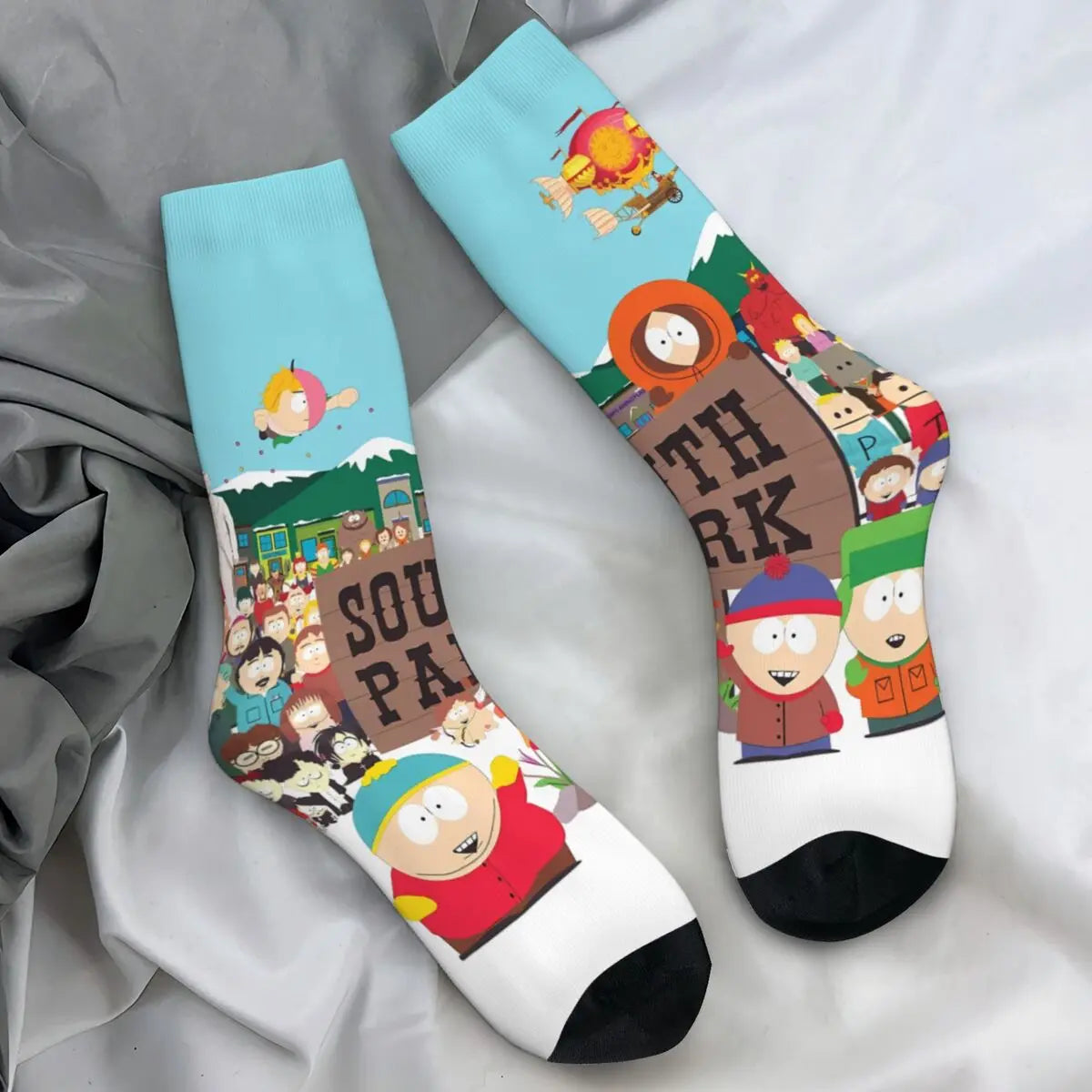 Cartoon Souths Socks Park Novelty Anti Bacterial Couple Socks Comfortable Pattern Climbing Socks