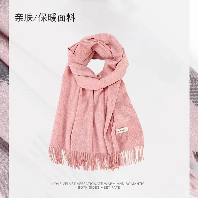 2025 Winter Trendy Pink Scarf: Fashionable & Versatile Premium Scarf Wrap