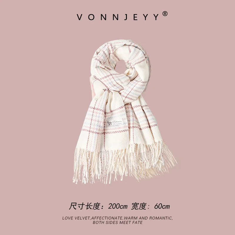 2025 Winter Trendy Pink Scarf: Fashionable & Versatile Premium Scarf Wrap