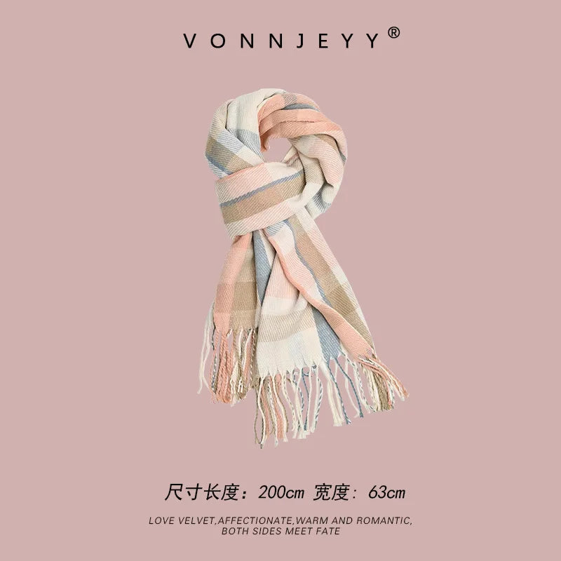 2025 Winter Trendy Pink Scarf: Fashionable & Versatile Premium Scarf Wrap