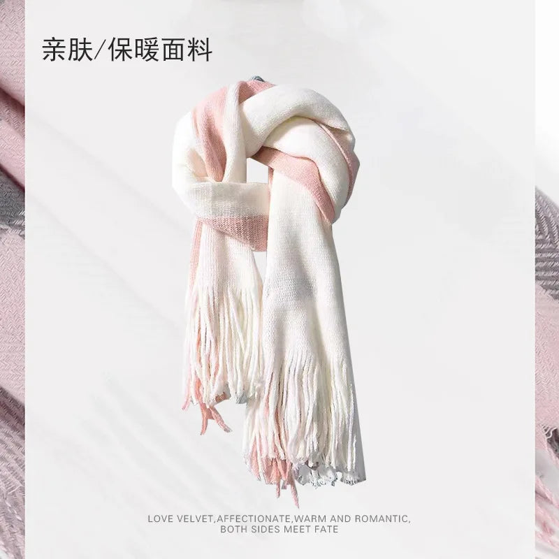 2025 Winter Trendy Pink Scarf: Fashionable & Versatile Premium Scarf Wrap