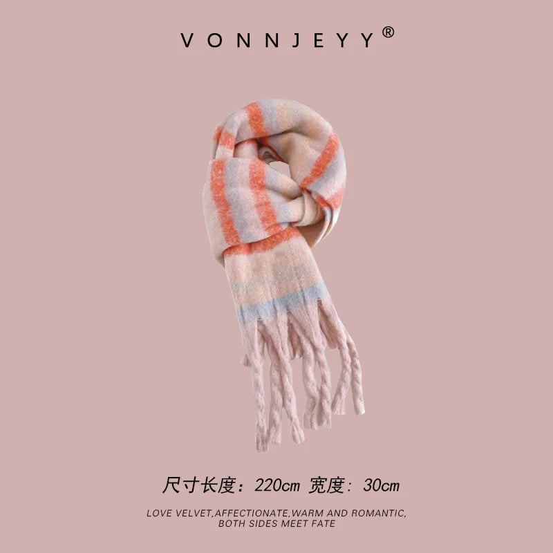 2025 Winter Trendy Pink Scarf: Fashionable & Versatile Premium Scarf Wrap
