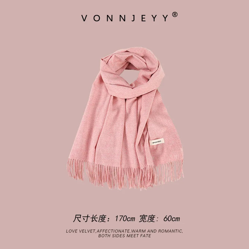 2025 Winter Trendy Pink Scarf: Fashionable & Versatile Premium Scarf Wrap