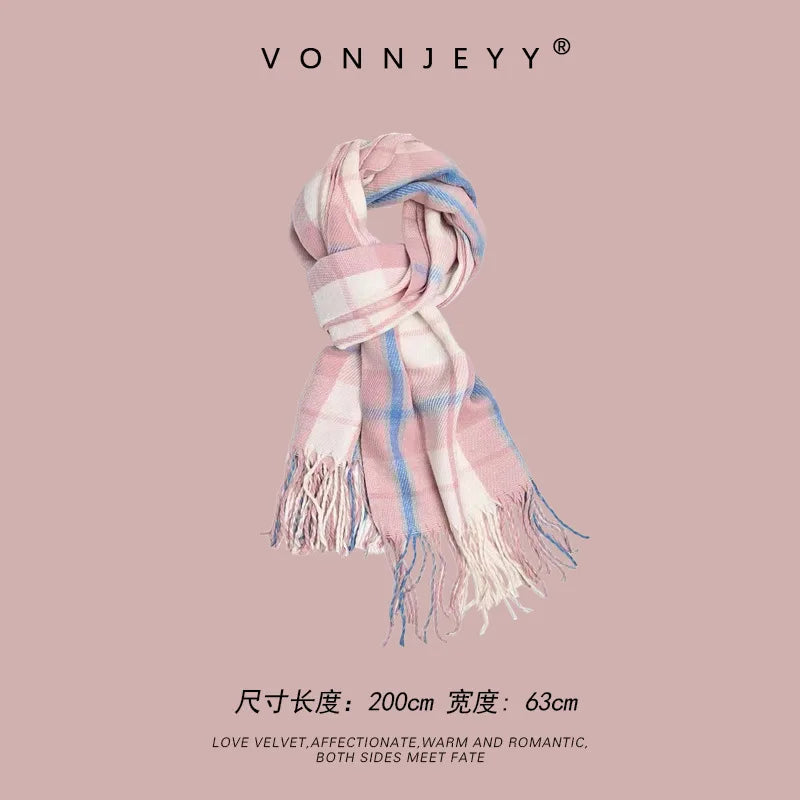 2025 Winter Trendy Pink Scarf: Fashionable & Versatile Premium Scarf Wrap
