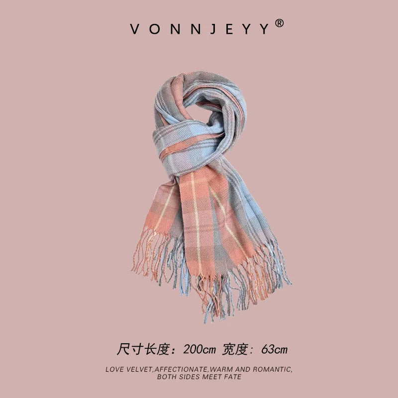 2025 Winter Trendy Pink Scarf: Fashionable & Versatile Premium Scarf Wrap