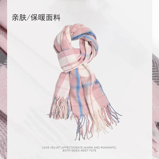 2025 Winter Trendy Dopamine Pink Scarf: Extra Warm, Fashionable & Versatile Premium Scarf Wrap