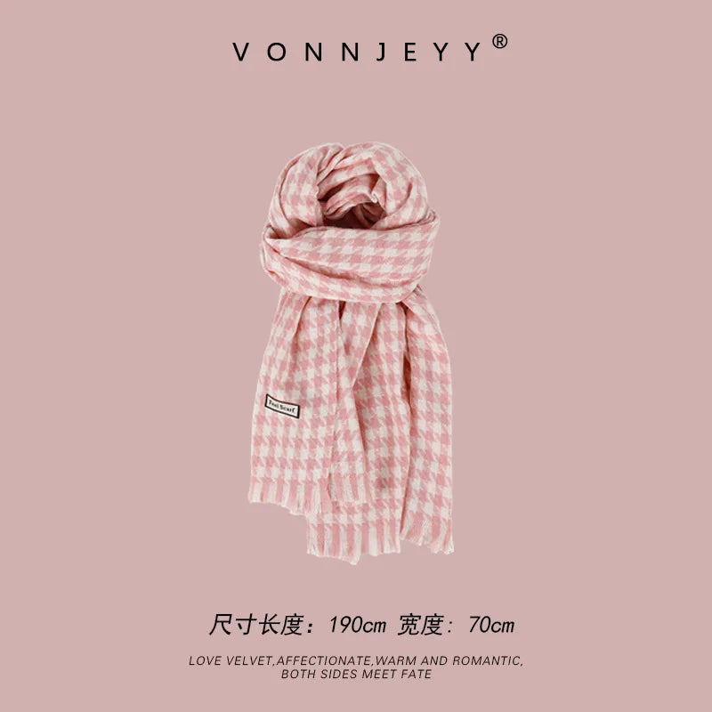 2025 Winter Trendy Pink Scarf: Fashionable & Versatile Premium Scarf Wrap